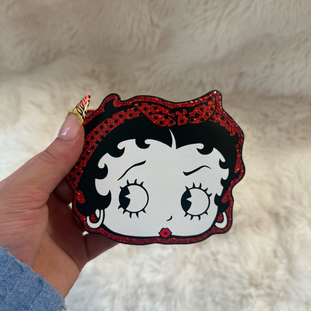 Betty Boop Red and Black Glitter Clutch